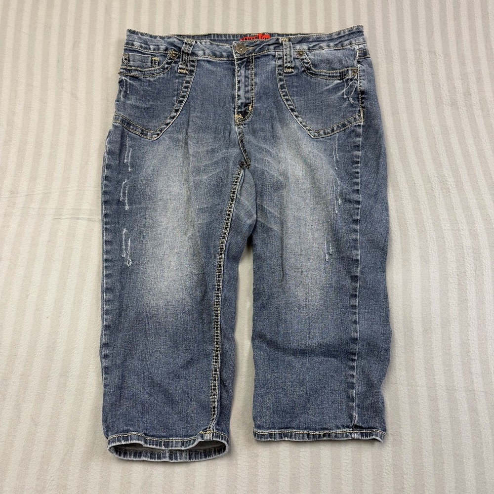 Womens Plus Size 20W Wash Blue Stretch Denim Slim Straight Jeans